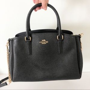 Coach Crossgrain Md Sage Carryall Bag Black NWOT